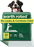 Earth Rated Max Absorbency Puppy Pee Pads for Dogs Absorbs 2X Faster & 2X More, Leak-Proof, Odor Control Potty Training, Unscented, 3XL, 36” x 36”, 24 Count