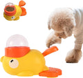 Cat Treat Slot Machine, Cat Slot Machine Treat Dispenser, Dog Treat Dispensing Interactive Duck Frenchie Toys, Pet Puzzle Feeder Toy Snack Dispenser, for Small Large Dog Cat (Yellow)