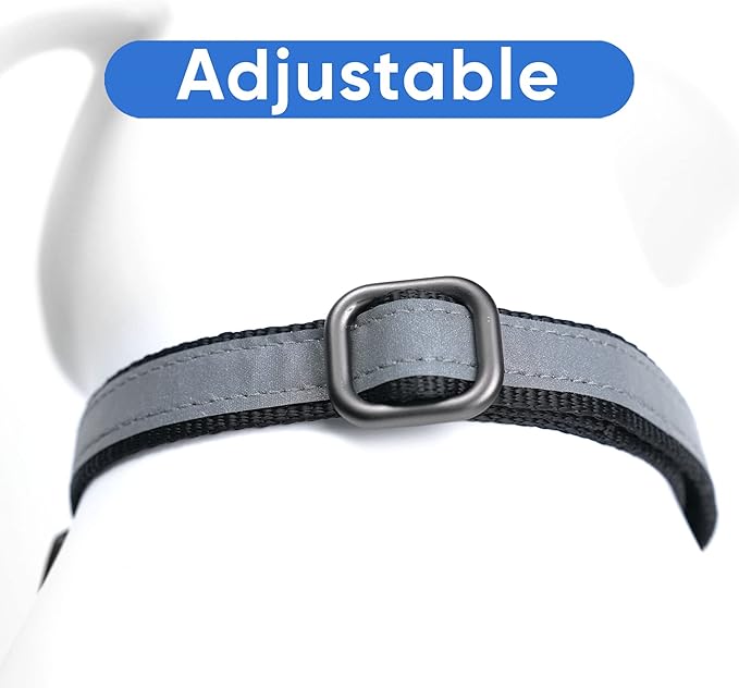 Pawtitas Black Reflective Martingale Dog Collar, Small