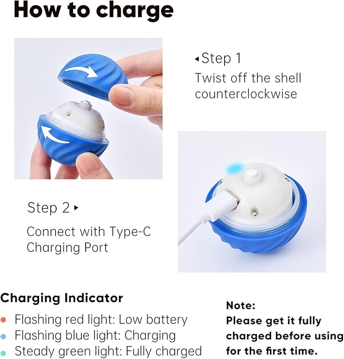 Interactive Dog Toys, Zoomie 2.0 Buddy, Treat Dispensing Dog Puzzle Toy, Dog Treat Ball, Durable Motion Activated Moving Dog Toy for Puppy Small Medium Large Dogs, USB Rechargeable