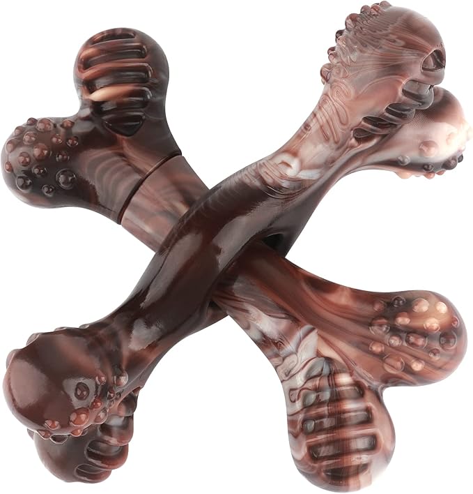 petizer Durable Dog Chew Toy for Aggressive Chewers, Almost Indestructible Nylon Bone, Tough Teeth Cleaning Toy, for Boredom and Stimulating, for Small Medium or Large Dogs