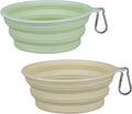 2-Pack,LeeRound Large Breed Collapsible Dog Bowls Meet Needs in Different Scenarios, Food-Grade Silicone Bowls, Portable Dog Travel Bowls with Hook, Indoors &Outdoors Feeding Kits,Pet Essentials