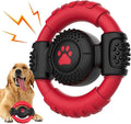 Chew Toy, Nylon Rubber Steering Wheel Shape Indestructible Dog Squeaky Toys for Small，Large and Medium Dogs, Dog Teeth Cleaning, Milk Flavor, 5.9 inches