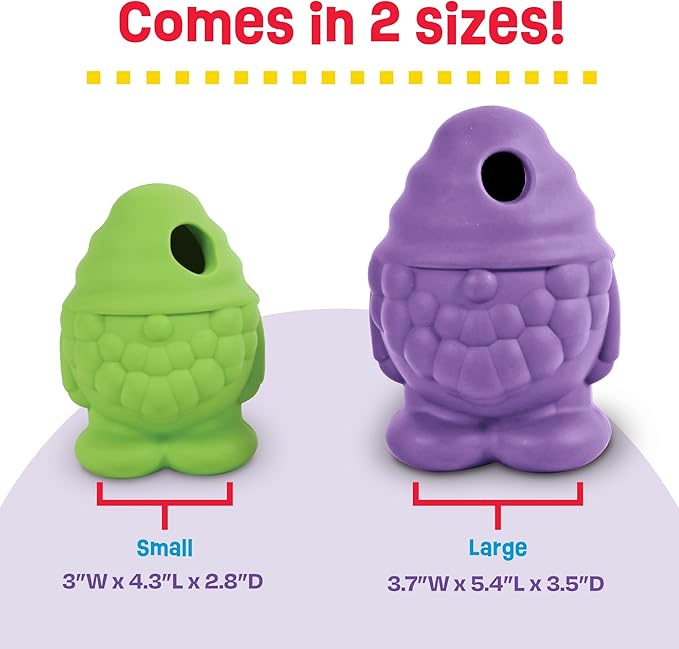 Brightkins Tough & Tumble Treat Dispenser Large Gnome - BPA Free Enrichment Treat Dispensing Dog Toy for Aggressive Play