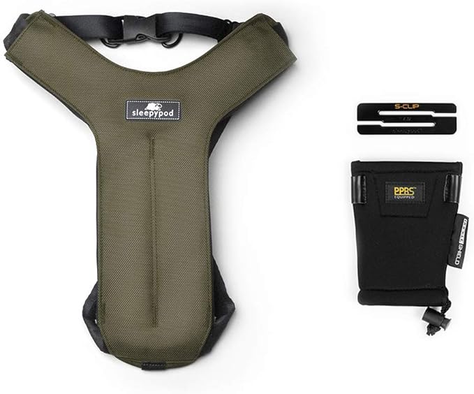 Clickit Sport Plus - Crash-Tested and Safety Certified Car Seat Belt Harness for Dogs (Medium, Olive Green)