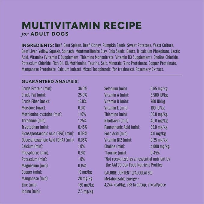 Instinct Raw Boost Mixers Multivitamin for Adult Dogs Freeze-Dried Food Topper, 12.5 oz. Bag