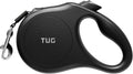 TUG Quest Retractable Dog Leash | 360° Tangle-Free Retraction | 16 ft Strong Nylon Tape (Small, Black)