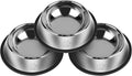 3Pcs Stainless Steel Dog Bowls Set with Dog Paw Pattern- Non-Slip Food and Water Bowl 13 Oz - Dishwasher-Safe, Rust Resistant Metal Pet Bowls for Small/Medium/Large Sized Pets