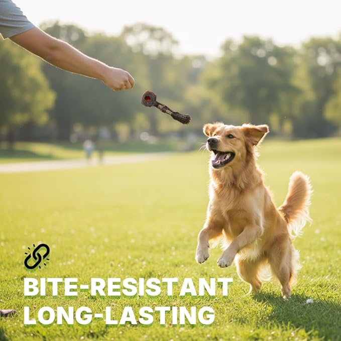 Multifunctional Dog Toy - Interactive Tug of War Puzzle with Massage Bristles, Durable Chew for Dental Health