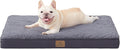 Bedfolks Orthopedic Dog Bed for Large Dogs - Egg Foam Dog Crate Bed with Removable Waterproof Cover, Pet Bed Mat Suitable for Dogs and Pets Up to 50 lbs (35 x 22 x 3 inches, Dark Grey)
