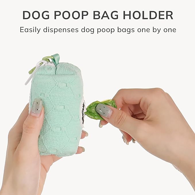 Dog Poop Bag Holder with Clip, Stylish Doggy Waste Bag Dispenser for Dog Leash, Durable Portable Poop Bag Carrier No Include Poop Bag Inside