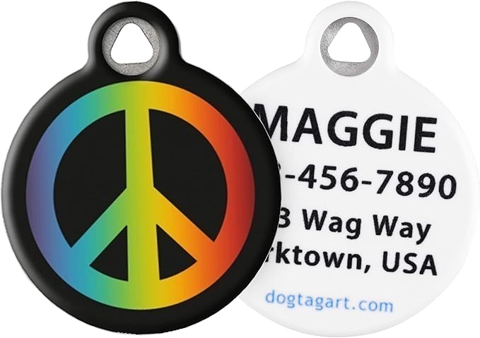 Dog Tag Art Lupine Pattern Woofstock - Custom Pet ID Tag for Dogs and Cats SMALL SIZE