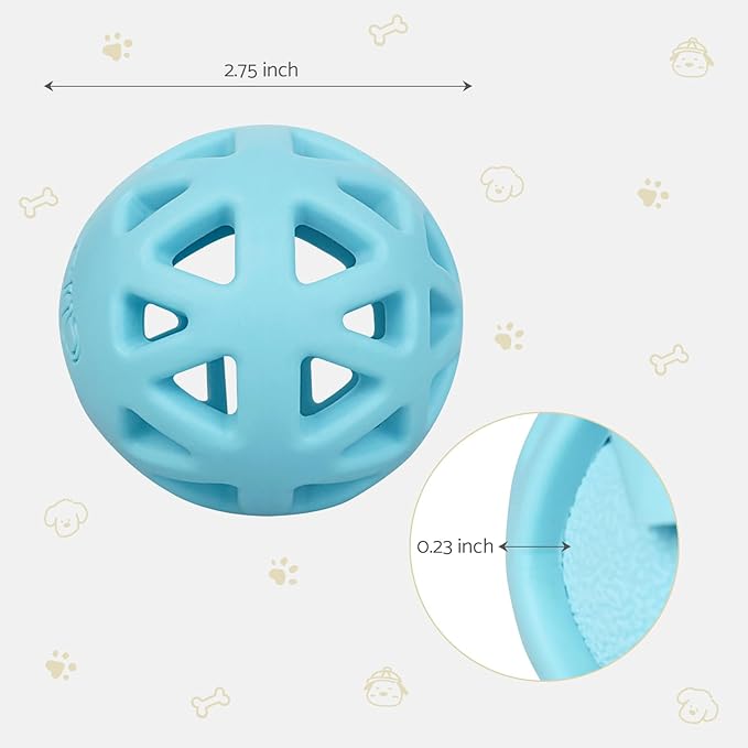 Interactive Dog Ball Cover, Dog Toy Puzzle Ball – Expands Toy Size for Extended Play. Made of Durable Natural Rubber for Tough chewers. (Blue)