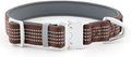 Plutus Pet Reflective Dog Collar with Aviation Aluminum Buckle, Neoprene Padded for Comfort, Lightweight, Heavy Duty Nylon Collar for Puppy Small Medium Large Dogs (Chocolate, S)