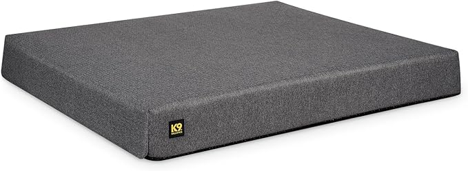 K9 Ballistics Tough Ripstop Orthopedic Rectangle Dog Bed w/Removable Washable Cover, Solid Orthopedic Foam, Made for Giant Breeds & Sharing - XXL, Titanium Premium Finish