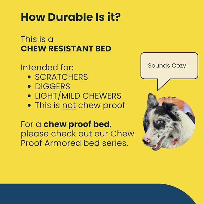 K9 Ballistics Tough Ripstop Oval Bolster Dog Bed, Calming Round Den Shape, Scratch Resistant, Machine Washable - Medium, Black Ripstop