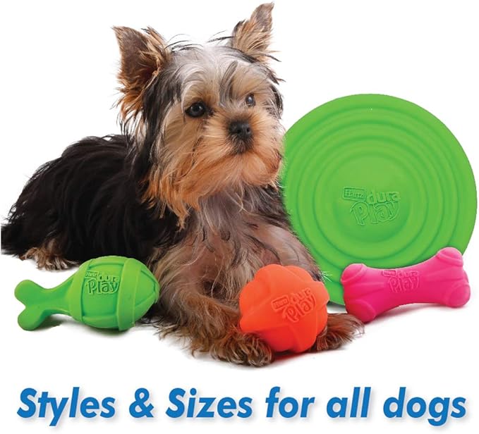 Hartz Dura Play Bacon Scented Rocket Dog Toy, Medium ( Colors may vary ) (3 Pack)