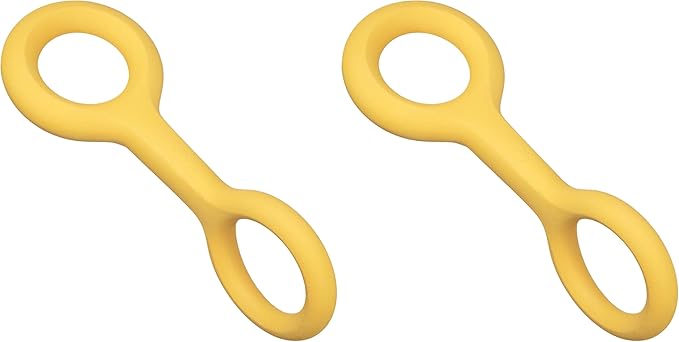 Ubbi Tuggle Dog Toy, Durable Rubber with Ergonomic Grip, for Medium to Large Dog Breeds, Yellow (Pack of 2)