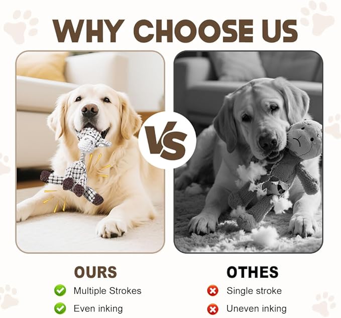 2026 New Indestructible Dog Toy, Dog Toys for Aggressive Chewers, Interactive Dog Squeaky Toys Soft Puppy Chew Toy for Small Medium Large Dogs (Orange)