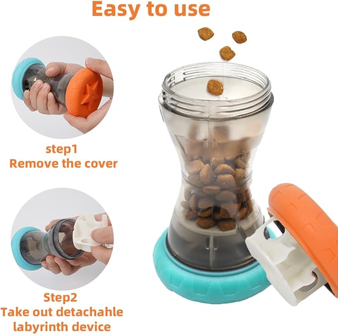 Treat Dispensing Puzzle Toys,Interactive Dog Puzzle Toy, Dogs Enrichment Toy to Keep Them Busy,Slow Feeder,Perfect Alternative to Slow Feeder Dog Bowls to Improves Pets Digestion