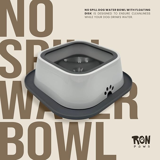 No Spill Dog Water Bowl Spill Proof & No Splash Design, Slow Drinking Dog Bowl for Home, Car & Travel, Mess-Free Water Bowl for Small, Medium & Large Dogs