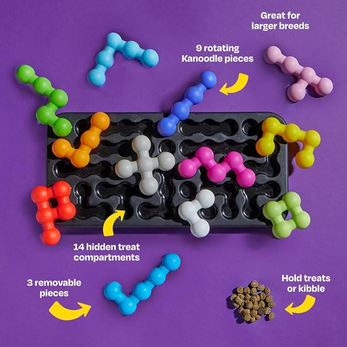 Brightkins Kanoodle Dog Edition Large - Interactive Puzzle Toys, Enrichment Slow Feeder, Training Tool for Puppies