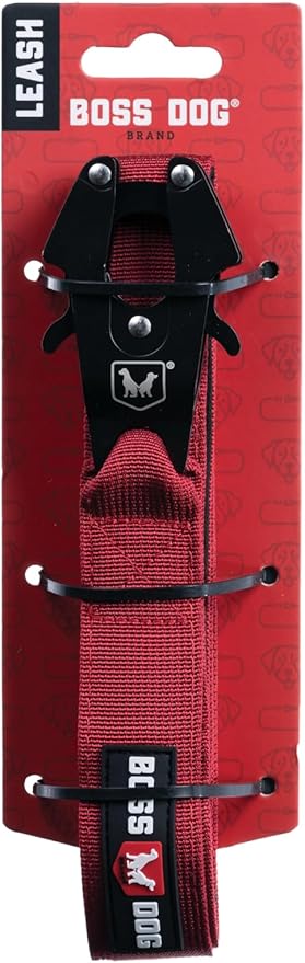 Boss Dog Tactical Leash, Red, 4 FT