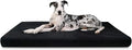 K9 Ballistics Tough Ripstop Orthopedic Rectangle Dog Bed Removable Washable Cover, Solid Orthopedic Foam for XX-Large Dogs 68"x40", Obsidian Black