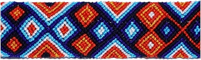 Eternia Premium Leather Dog Collar - Adjustable Handcrafted Collar for Small to Large Dogs (Orange/Blue, M)