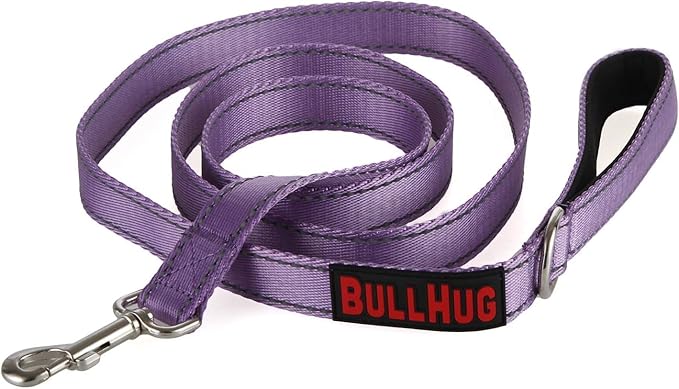 BULLHUG 6 FT Bulldog Leash with Padded Handle. Perfect for Bulldogs, French Bulldogs, Pugs & All Breeds. Leashes for Walking, Training Lead for Bulldogs (Donut)
