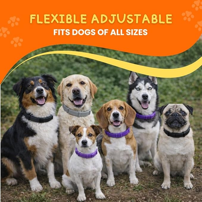Calming Collar for Dogs, Dog Calming Collar, Pheromones for Dogs, Separation Anxiety Relief for Dogs, Anti Anxiety for Dogs, Pet Anxiety Relief, Dog Calming Pheromones (Purple)