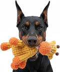 2026 New Interactive Dog Toy, Durable Dog Stuffed Toys for Aggressive Chewers, Interactive Squeaky Chew Teething Toys for Small Medium Large Dogs Puppy (Orange)