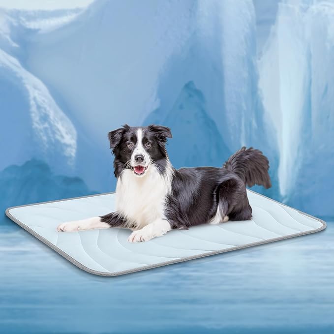 Cozyide Dog Cooling Mat, Extra Large Cooling Mat for Dogs, Reversible Pad for Pet, 40" L x 28" W,Blue