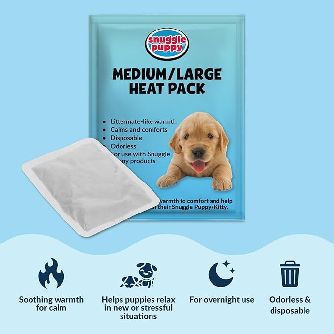 Original Snuggle Puppy Heartbeat Puppy Toy - Heartbeat Puppy for Dogs - Pet Anxiety Relief and Calming Aid - Comfort Dog Toy - Behavioral Training and Sleep Aid Cuddle buddy - Crate Training Essential