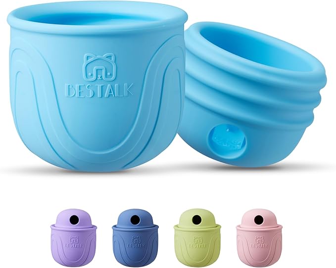 Interactive Dog Toy, 2-in-1 Long-Lasting Treat Dispenser Dog Puzzle Feeder Toys, Stuffable Enrichment Freeze Lick Bowl for Boredom, Reduces Anxiety Silicone Fetch Catch Chew Toy