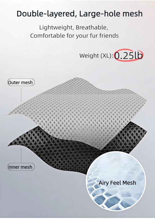 Dog Harness and Leash Set-No Pull No Choke Step-in Pet Harness for All Weather Lightweight Adjustable Cat Harness Breathable Soft Mesh Puppy Vest with Hook & Loop Fastener Buckles D-Rings-Gray-XS
