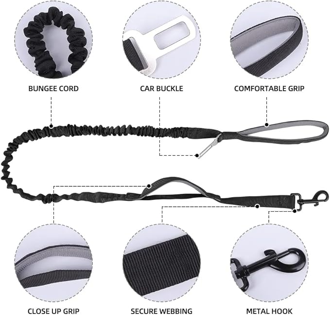 Tactical Dog Harness with Leash for Large Dogs, No Pull Adjustable Dog Harness, Reflective K9 Working Pet Vest for Walking, Training (Fuchsia Camo, L)