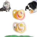 Cats Dog Soft Silicone Pacifier Small Pet Pacifier Chew Toy Pet Chew Toy Animal Accessories Decoration (Yellow+Pink)