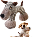 Linen Safari Companions Dog Toys, Durable Linen Dog Toy with Squeaker for Small Medium Large Dogs, Chew Resistant Animal Shaped Toys for Aggressive Chewers Puppy Anxiety Relief (Dog)