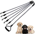 Dual Dog Leash 360° Tangle-Free - Reflective Heavy Duty, Comfortable Handle for Small/Medium/Large Dogs, Support Multiple Rope Addition (Black 1, Five Leashes)