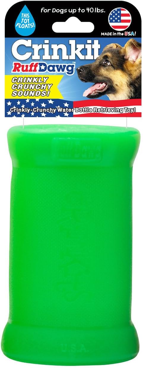Ruff Dawg Crinkit – Noise-Making Dog Toy – Crinkly, Crunchy Water Bottle Toy for Aggressive Chewers – Fun & Safe Play for Dogs – High-Visibility Neon Colors