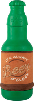 Fringe Studio Beer O'CLOCK Rubber Dog Toy with Plush Exterior, Pet Shop Collection (519025)
