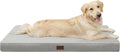 Dog Bed Mats for Large Big Dogs - Orthopedic Dog Pet Bed Thick Egg Foam Crate, Removable Washable Cover, Non-Slip Bottom Durable Dog Crate Bed Mat (Light Grey, XXXL(54''x42''x4''))