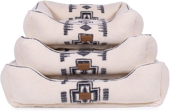 Pendleton Harding Tonal Berber Kuddler Dog Bed in Natural, L