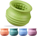Dog Enrichment Treat Toy, Long-Lasting Wobbly Interactive Freeze Lick Toys for Dogs, Stuffable Puzzle Feeder Toy for Boredom, Silicone Treat Dispensing Chew Toy (Green,S)