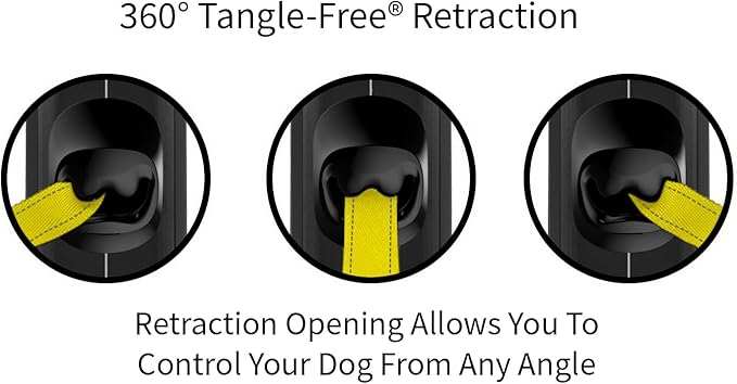 TUG Tiny 360° Tangle-Free Reflective Retractable Dog Leash | Cat Leash | 10 ft Strong Nylon Tape (Tiny)