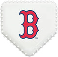 Pets First MLB Boston RED SOX Hard-Nylon Baseball Home Plate Dog Chew Toy, Interactive and Fun Dog CHEW Toy, Bacon Flavored, Strong Durable Chew Toy for Pets