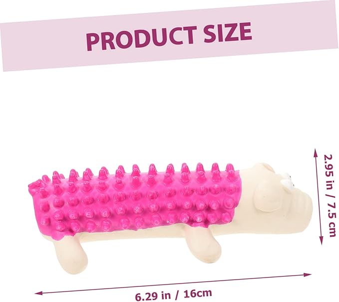 Yardwe Cartoon Design Dog Chew Toy Latex Puppy Teething Toy Squeaky Feature for Fun Pet Playtime
