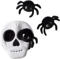 Fringe Studio Hide & Seek Burrow Plush Dog Toy, Skull with Spiders, 3 Piece Set, Pet Shop Collection (289206), Multicolored