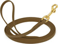 Viper Biothane K9 Working Dog Leash Waterproof Lead for Tracking Training Schutzhund Odor-Proof Long Line with Solid Brass Snap for Puppy Medium and Large Dogs, 33ft Coyote Brown